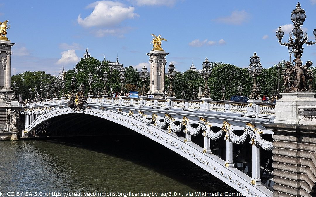 Pont Alexandre III Bridge in Paris which appears in A View To A Kill